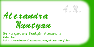 alexandra muntyan business card