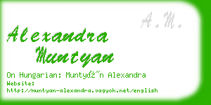 alexandra muntyan business card